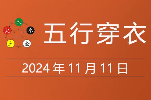 2024年11月11日五行穿衣指南，今天穿什么颜色衣服有财运